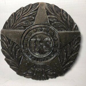 Vintage Bronze U. S. Veteran Memorial Grave Marker